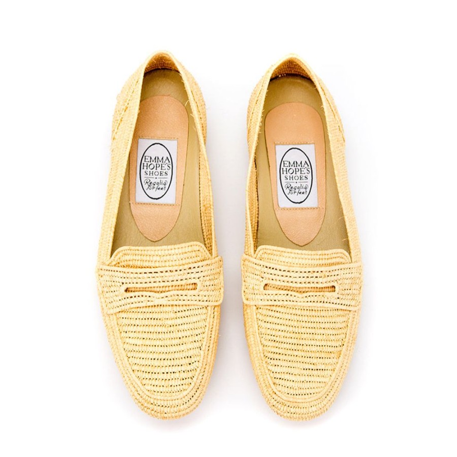 Women Emma Hope | Mocassin Raffia Loafer Natural