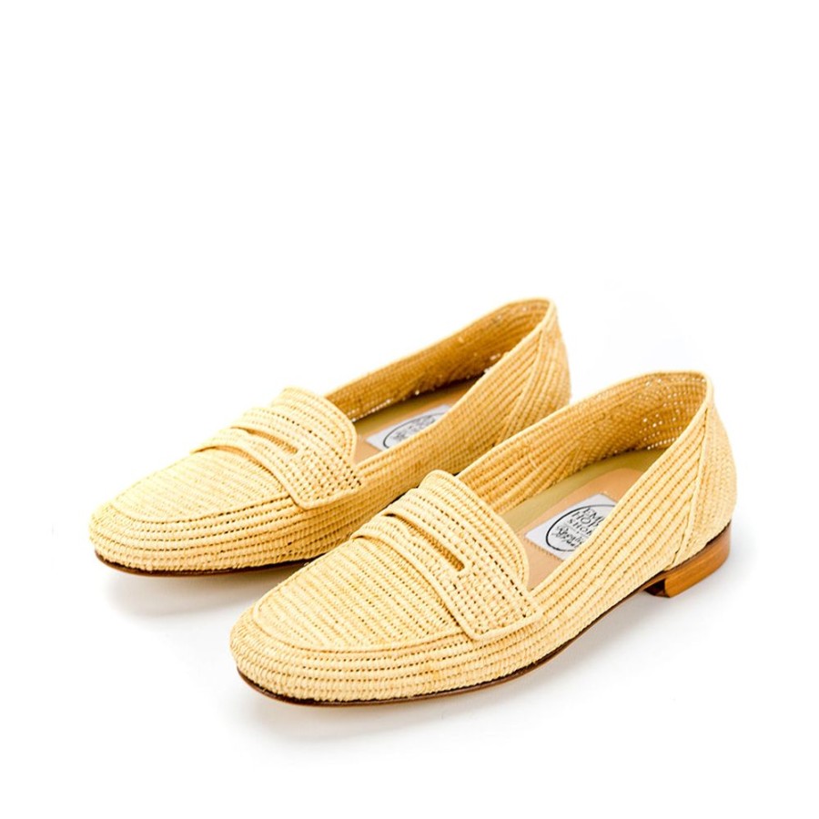 Women Emma Hope | Mocassin Raffia Loafer Natural