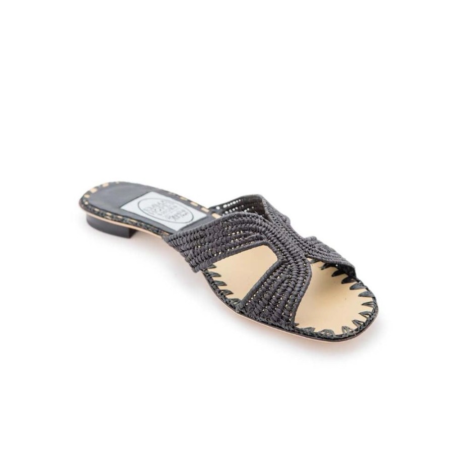 Women Emma Hope | Raffia H Sandal Black