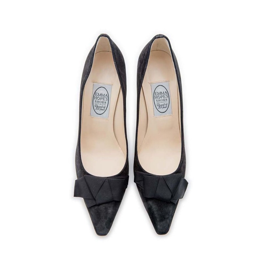 Women Emma Hope | Gros Knot High Court Suede Black