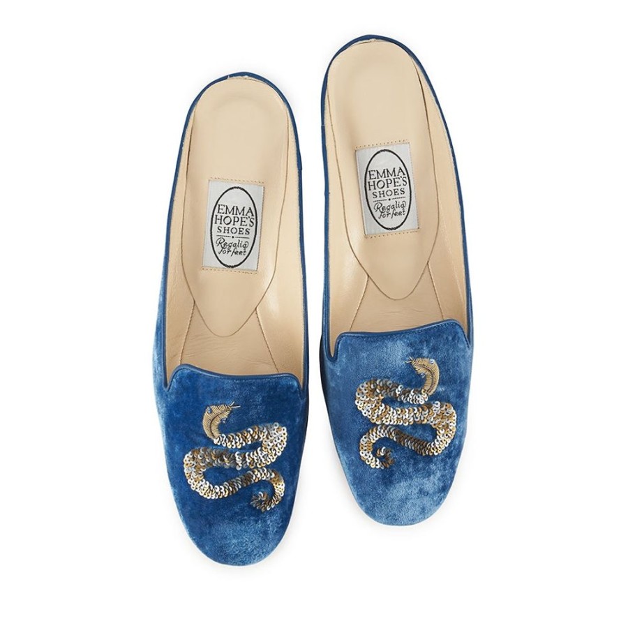 Women Emma Hope | Safari Pete Snake Albert Mule Cobalt