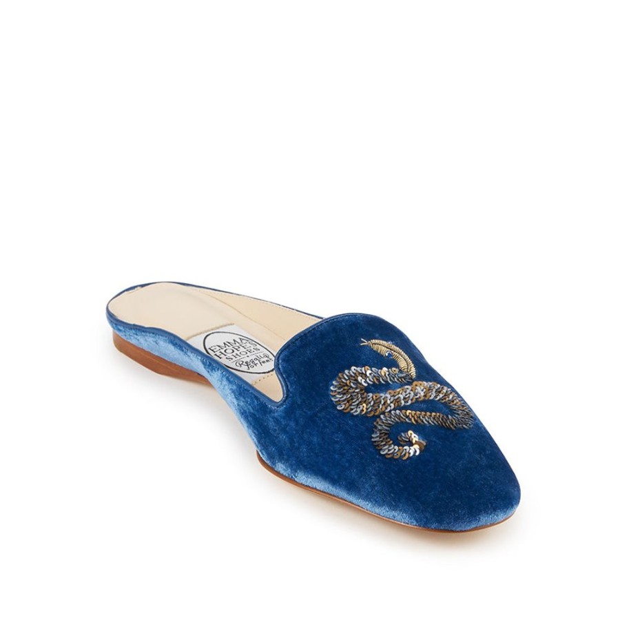 Women Emma Hope | Safari Pete Snake Albert Mule Cobalt