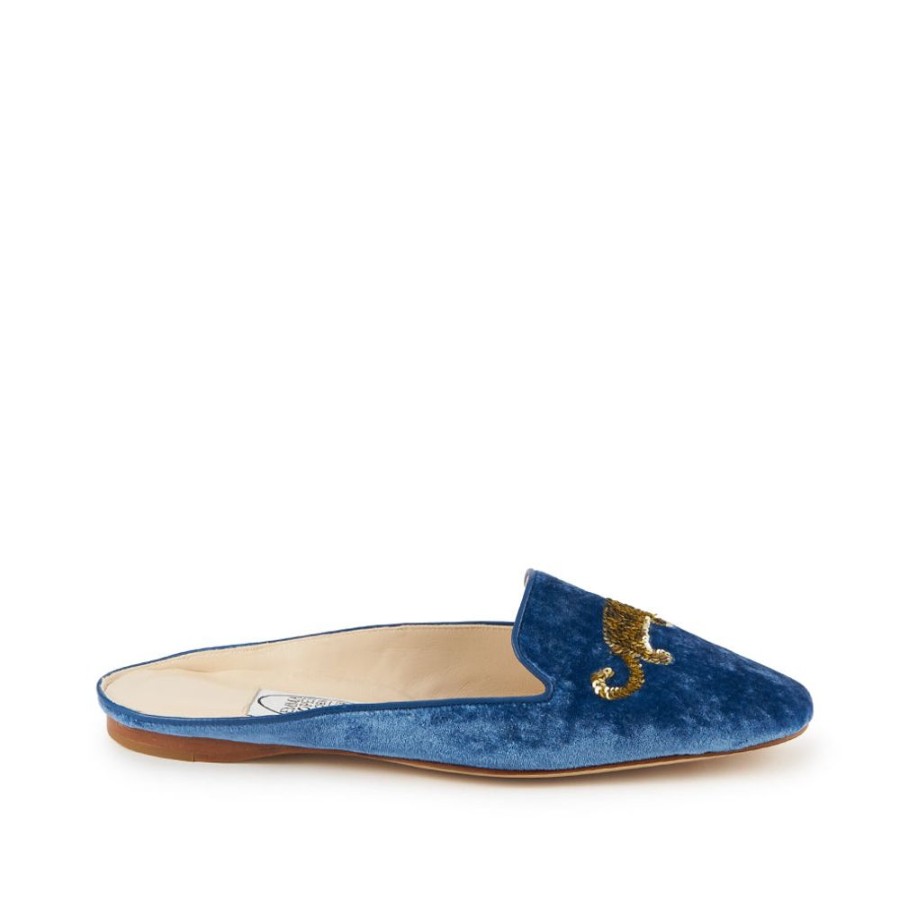 Women Emma Hope | Safari Pete Leopard Albert Mule Cobalt