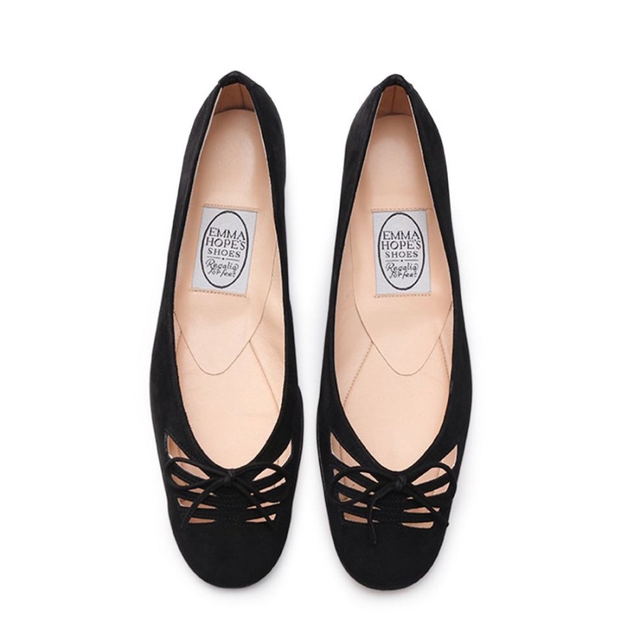 Women Emma Hope | Slash Ballet Suede Black