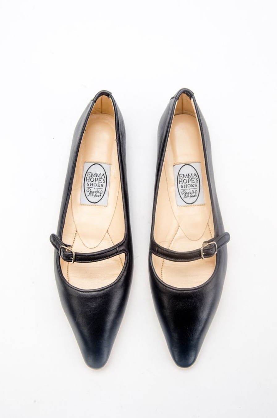 Women Emma Hope | 70'S Strap+Bar Shoe Low Ballet-Nappa Black