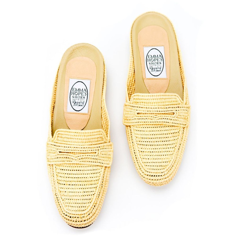 Women Emma Hope | Mocassin Raffia Mule Natural