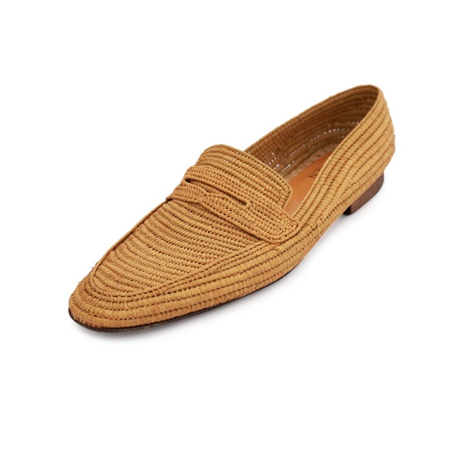 Men Emma Hope | Raffia Penny Moc Camel