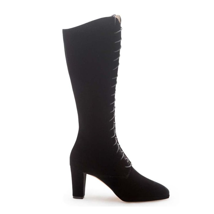 Women Emma Hope | Lace Up Anna Sui Boot-Black Velvet