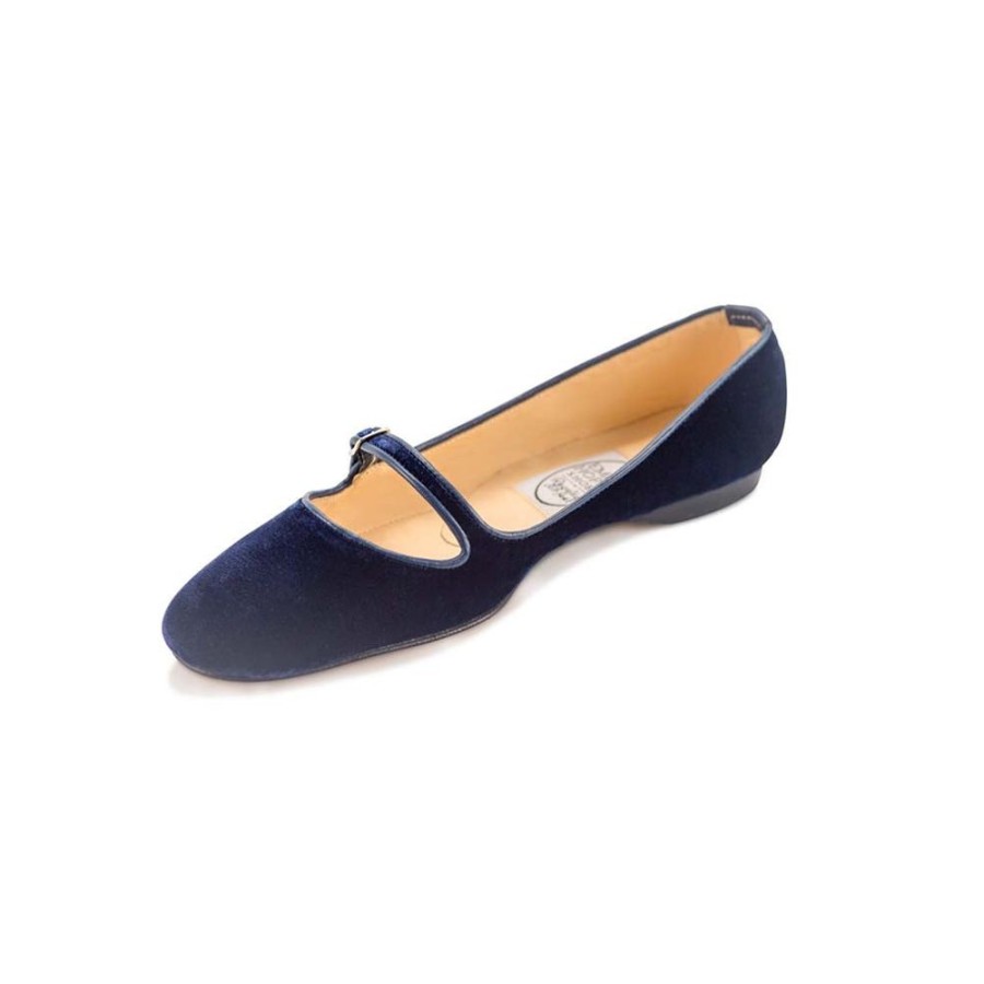 Women Emma Hope | Bar Ballet Velvet Inky Blue