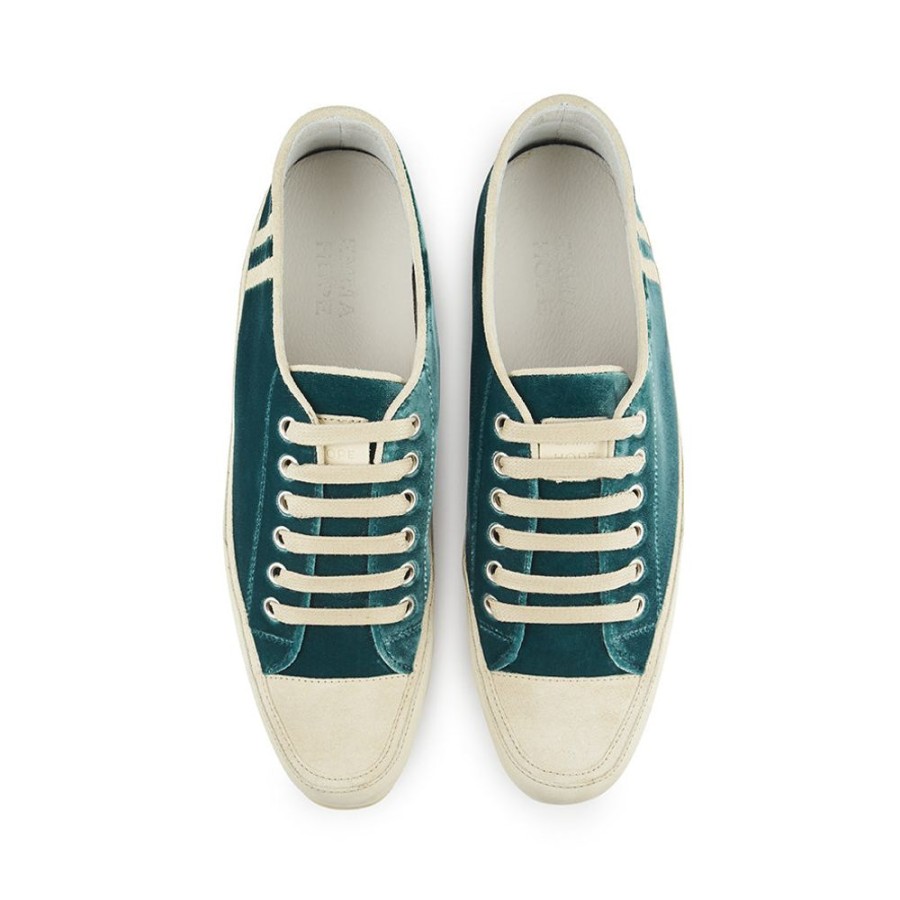 Women Emma Hope | Joe Sneaker-Petrol Velvet Petrolio