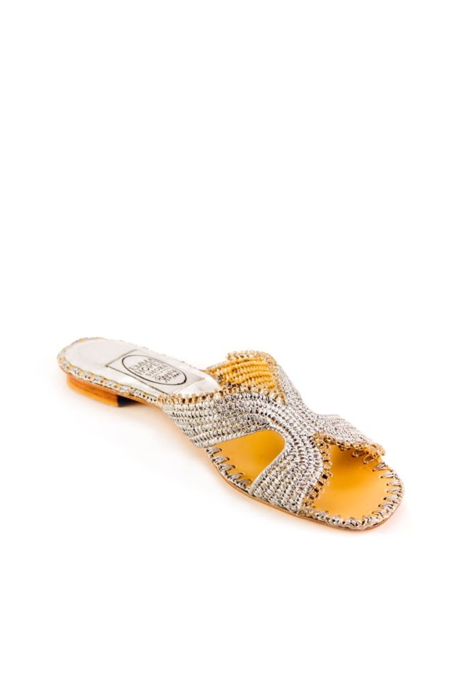 Women Emma Hope | H Sandal Raffia Beaded Silver