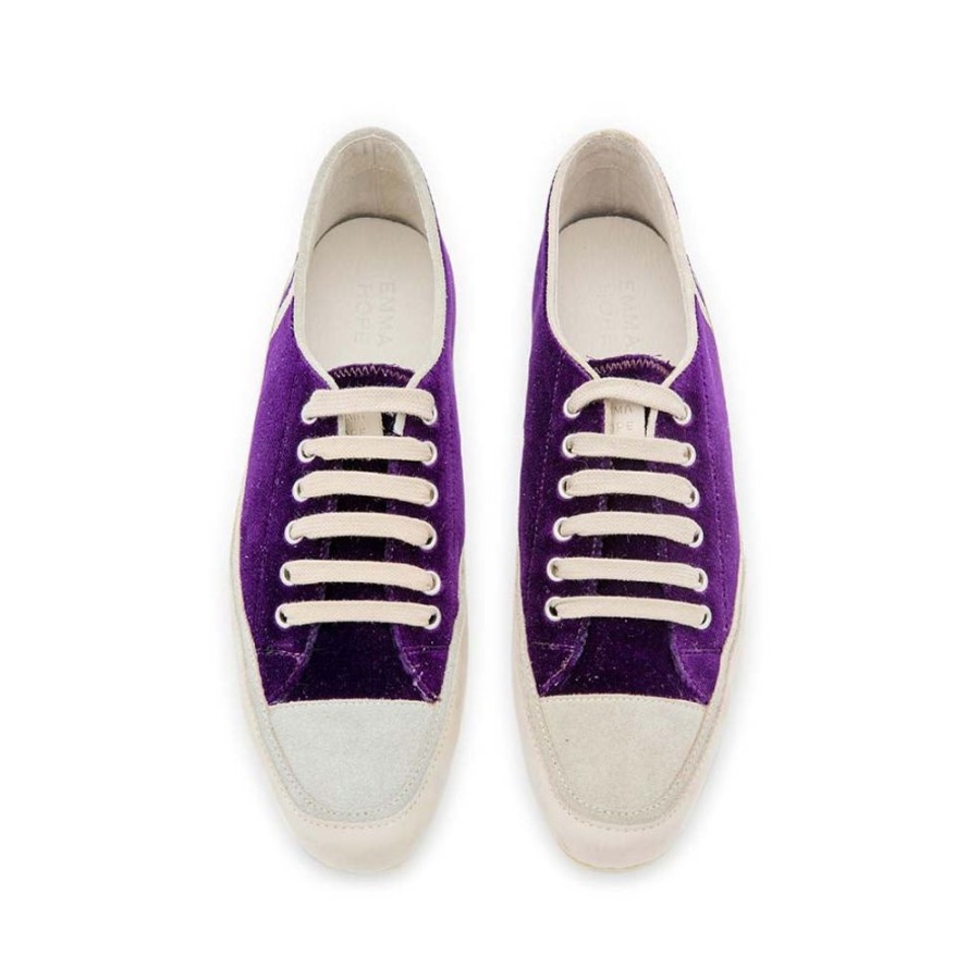 Women Emma Hope | Joe Sneaker Velvet Dark Violet