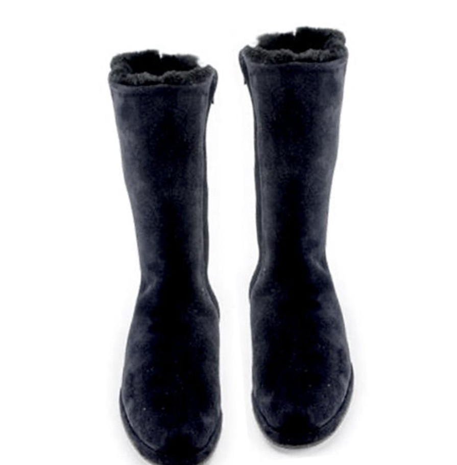 Women Emma Hope | Shearling New Mid Boot Black